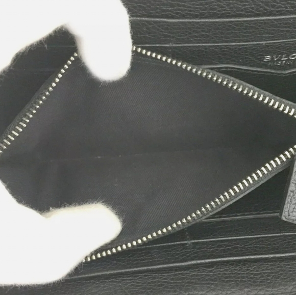 BVLGARI LEATHER CANVAS ZIPPY ZIP AROUND LONG WALLET/P0504. - Picture 8 of 13